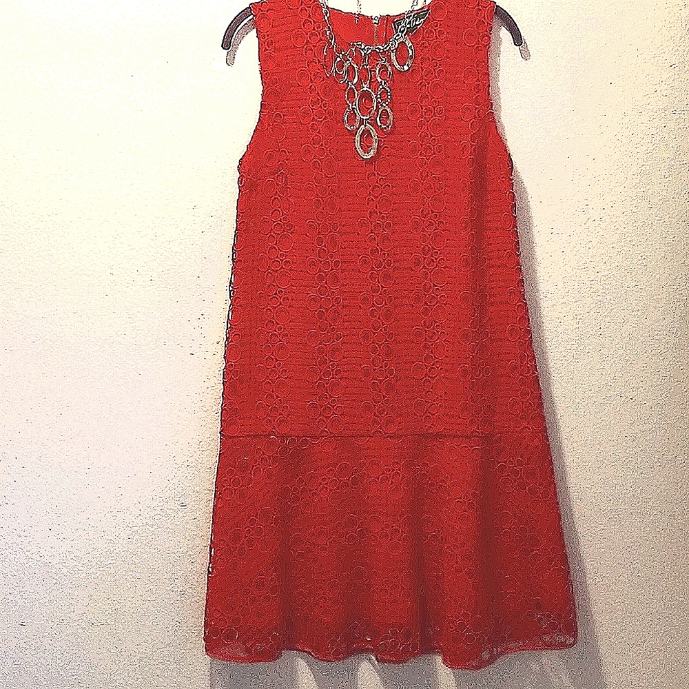 Sam Edelman ORANGE FIT AND FLAIR SLEEVLESS…